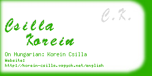 csilla korein business card